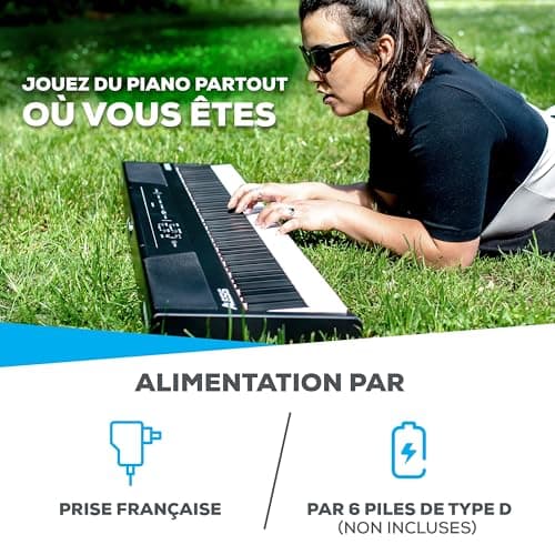 ALESIS RECITAL piano numérique 88 touches semi-lestées avec enceinte intégrées et cours gratuits