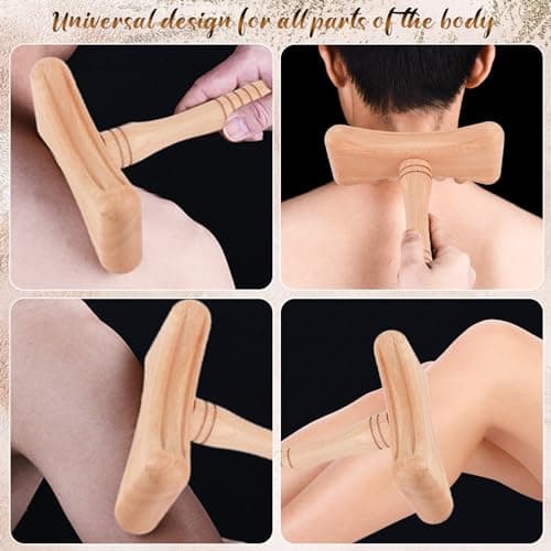 Yofuly Lot de 8 rouleaux de massage professionnels pour thérapie en bois, pour sculpter le corps, drainage lymphatique, soulagement des douleurs musculaires, anti-cellulite