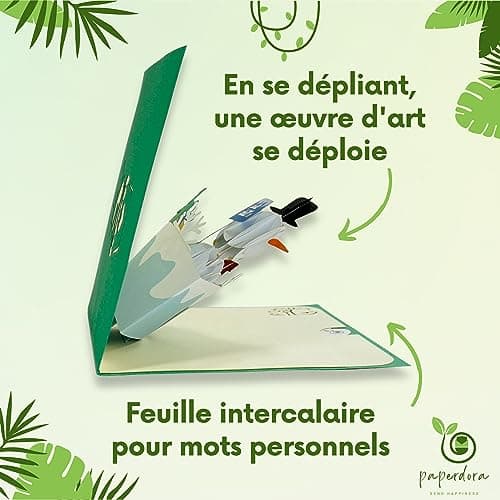 paperdora® Carte Pop-Up 3D „Noël“ avec Enveloppe et Cachet de Cire - Carte de Vœux Carte Cadeau Bon Cadeau