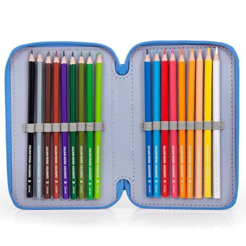 Clondo Trousse Triple Remplie Enfants, pour Sonic Fans, 45 Accessoires Scolaires Garçon, 3 Fermetures Éclair, Compartiments Organisés, Crayons de Couleur, Feutres, Colle, Ciseaux