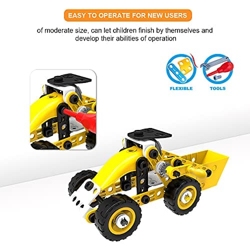 AIVIAI Blocs de Construction pour Enfants Âge 4 5 6 7 8 9 10 +, Jeu de Construction,Jouets éducatif et créatif STEM pour garçons et Filles Cadeaux d'anniversaire (100pièces)
