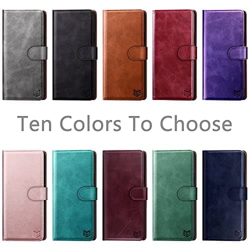 SUANPOT Etui Coque pour iPhone SE2022/7/8/SE2020 Pouces [RFID Blocage][Magnétique Protection]Fentes pour Cartes Protection Etui Housse Premium en Cuir PU pour Apple SE2022 Etui Portefeuille Brun Clair