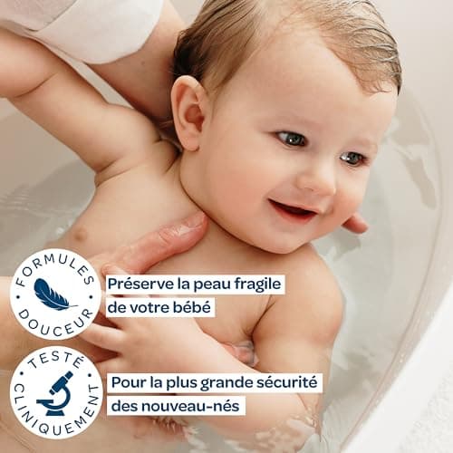 BIOLANE - Lot de 4 Gels Corps Et Cheveux 2 en 1 - Nouveau Packaging - Gel Lavant - 750ml - 97% Origine Naturelle - Doux - Peaux Sensibles - Cheveux Fins - Bébé - Fabriqué en France