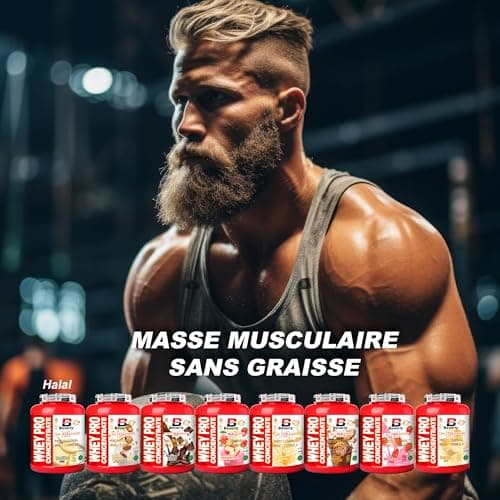Beverly WHEY PRO CONCENTRATE | Concentré de protéines | 2 Kg | 8 Saveurs | Lacprodan® | Professional Whey | Mélangeur gratuit (2 KG, FRAISE)