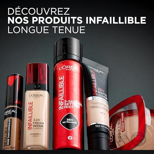 L'Oréal Paris - Spray Fixateur de Maquillage Infaillible - Résistant à l'Eau - Tenue Jusqu'à 36h - 75 ml