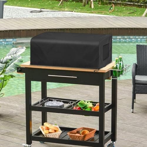 Kovshuiwe 80x60x25cm Housse de protection pour plancha, Oxford 600D,bâche en polyester imperméable avec bande élastique, coupe-vent, résistante aux UV, indéchirable