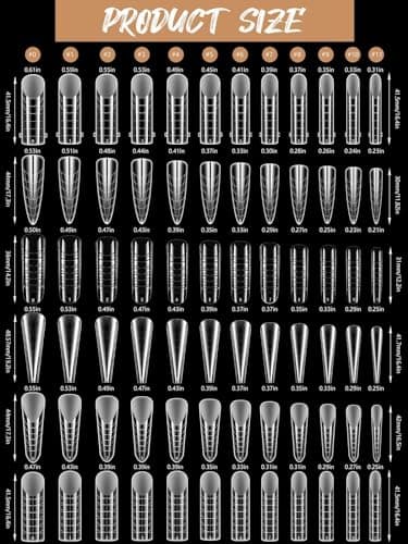 EBANKU 288 PCS Faux Ongles Capsule Ongles Acrylique,Nail d'extension Kit Matte Faux Ongles Capsules Couverture Complète Nail Tips avec 72 PCS French Autocollants Pour Ongles (6 Modèles)