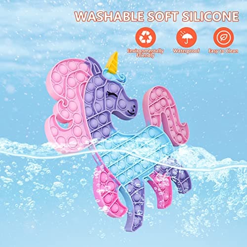 OCACA Jumbo Pop It Fidget Toys, Big Size Squeeze Toys Push Bubble Sensory Toys pour soulager Le Stress et l'anxiété pour Les Besoins éducatifs spéciaux, Enfants et Adultes, Grande Licorne