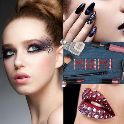 AEIOPRS Cristaux Dos Plat Strass Verre Pierres Scintillantes Art Ongles Pierres précieuses Ronde Diamant Gems