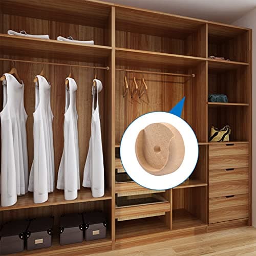 INCREWAY Lot de 12 douilles en bois pour tringle de placard, penderie pour armoire, couloir, salle de bain, rideau, magasin de vêtements