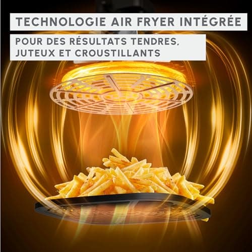 Moulinex Multicook & Fry, multicuiseur et air fryer intégré, 12programmes, Cuisson sur 2 niveaux, Départ différé, Capacité 6L, Gris Hippo, MZ730BF0
