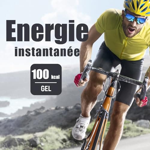 Overstim.s - Gel Coup de Fouet (10 sachets) -Gel énergétique pour le sport (vélo, course à pied...) - Energie instantanée - Efforts intenses - passages difficiles - 100 kcal/gel - Saveur Fruits rouges