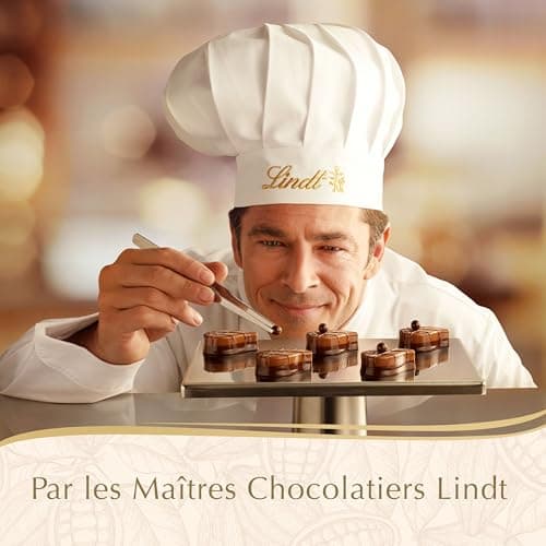 Lindt - Boîte CONNAISSEURS Croquants - Assortiment de Chocolats au Lait, Noirs et Blancs - Idéal pour Noël, 405g