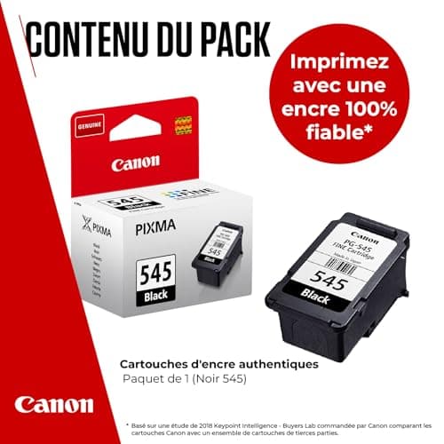 Canon Cartouche Encre - PG-545 Cartouche d'encre Noire Authentique pour imprimante - (1 x Cartouche)