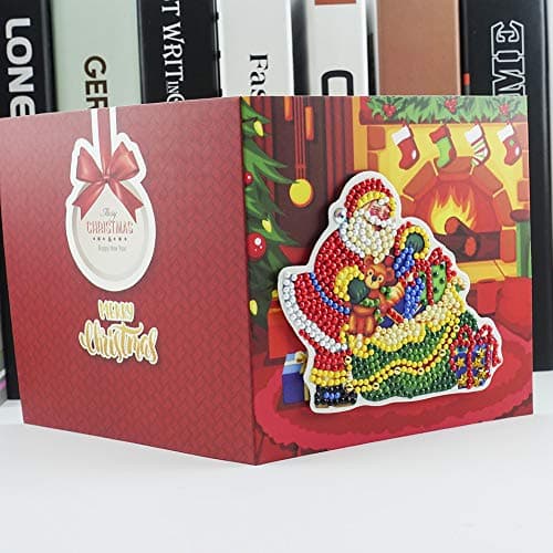 ycyingcheng 5D DIY Diamant Cartes de Noël, 8 Pièces DIY Forme Spéciale Diamant Peinture Carte de Voeux Cartes Postales pour Thanksgiving Anniversaire Noël