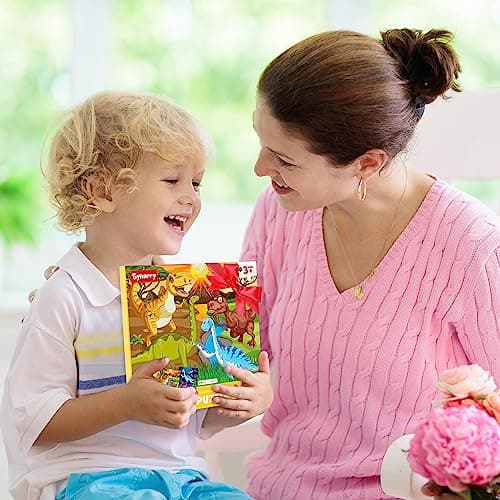 SYNARRY Puzzle Dinosaures Magnetique Enfants 3 4 5 6 Ans, 20 Piéces de Puzzle Voyage, Jouet pour Garçon Fille Avion Voiture Enfant 3 à 8 Ans