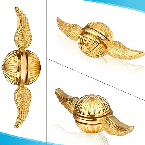 Golden Snitch Fidget Hand Spinner pour enfants et adultes - Cool Magic Wizardly World Orb Ball Finger Toys Fidgets - Meilleur cadeau pour l'anxiété sensorielle Soulagement du stress TDAH, jouets de