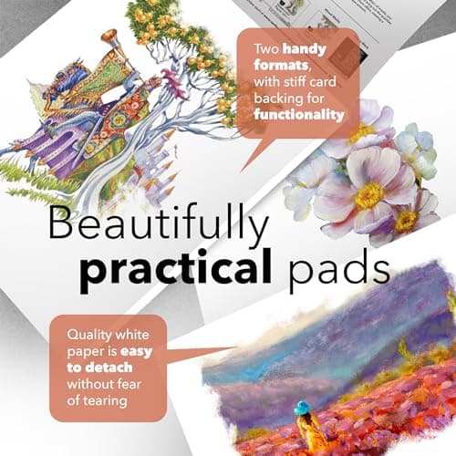 Bloc Papier pour Peinture à l’Huile et Acrylique 11 x 14′′ Castle Art Supplies | Lot de 2 | 20 Feuilles | Épaisseur Optimale (350 g/m2), Grain Fin, Texture Lin, Qualité Artiste (11 X 14′′, Lot de 2)