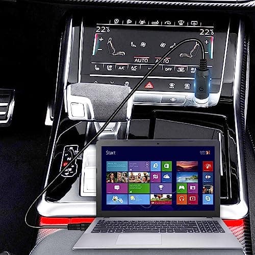 YAODHAOD Câble Allume-Cigare de Voiture 12V 3A DC, 5,5 x 2,1 mm vers Chargeur de Voiture, câble d'alimentation, rallonge d'alimentation Automatique pour DVR de Voiture, caméra, GPS, CCTV (2,5 m)