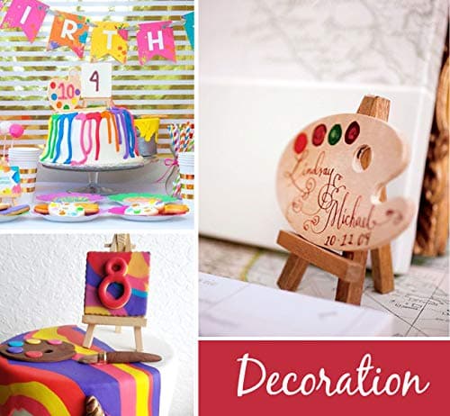 Anstore Lot de 20 Petit Chevalet en Bois Mini présentoir pour les Cartes de Visite, les Albums Photo, L'artisanat de Peinture Mariages Fêtes d'anniversaire (15 x 8 cm)