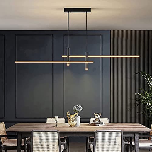 Suspension LED Table à Manger Lampe LED Lampe à Suspension Dimmable avec Télécommandée Lustre Salon Cuisine Plafond Bureau Salle à manger Restaurant Cuisine Décor Plafonnier Luminaires