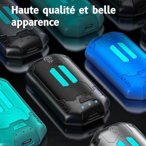 Chauffe Main Rechargeable 6000mAh OUTJUT Chaufferette Main Reutilisable 2 en 1, Câble de Charge USB, Idéal pour Le Camping et Le Ski, Cadeau Chaleureux pour Adultes et Enfants Cadeau de Noël(Noir)