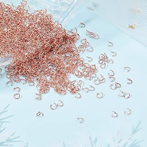 UNICRAFTALE Environ 1000pcs 3mm Or Rose Anneaux de Saut Ouverts en Acier Inoxydable Anneaux de Saut en Forme de O Résultats de Bijoux pour DIY Bracelets Colliers Fabrication de Bijoux