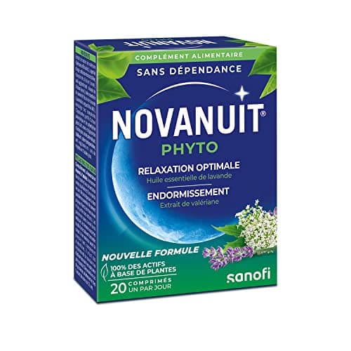 NOVANUIT PHYTO – Complément alimentaire – Sommeil –20 comprimés – Extrait de valériane - Endormissement – Huile essentielle de lavande vraie - Relaxation optimale