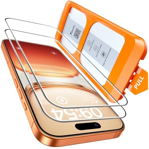TOCOL Verre Trempé pour iPhone 17 Pro/iPhone 16 Pro, Dépoussiérage Automatique, Sans Bulles, Dureté 9H, Couverture Complète Protection, Coques de Téléphone Compatibles, 2 Pièces