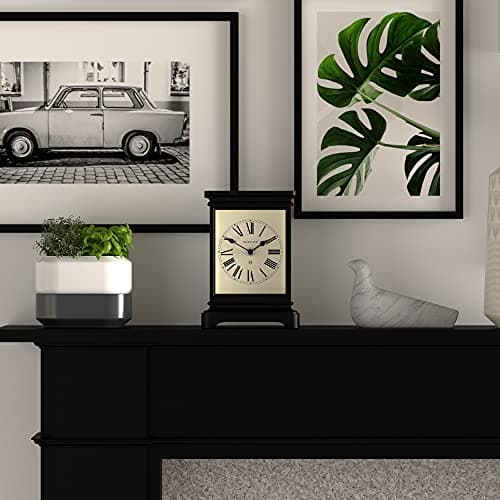NEWGATE® Time Lord Mantel Clock - Complément Parfait pour Votre Chambre à Coucher - Bureau - Salon - Horloge Traditionnelle - Classique - Horloge de Bureau (Noir)
