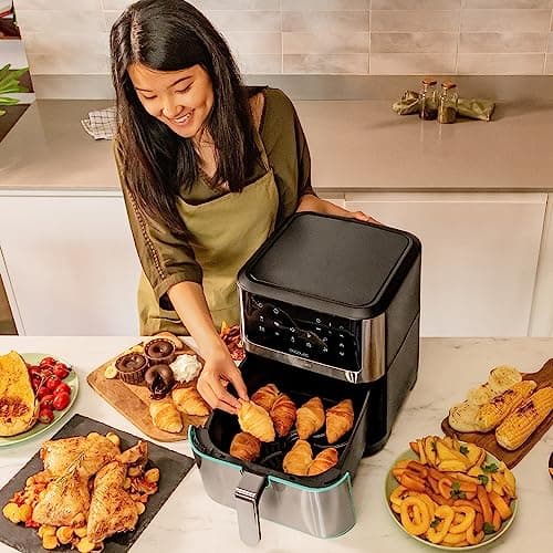 Cecotec Friteuse sans Huile de 8 L Cecofry Supreme 8000. Air Fryer de 1800 W, 10 Menus, Technologie Perfect Cook, Température Réglable 30oC - 200oC, Commande Tactile
