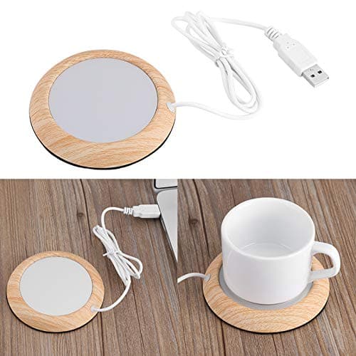 Chauffe-café USB, Akozon USB Grain Cup Warmer Heat Be Mug Mat Coussin Chauffant à café Grain Brillant (grain de noyer clair)