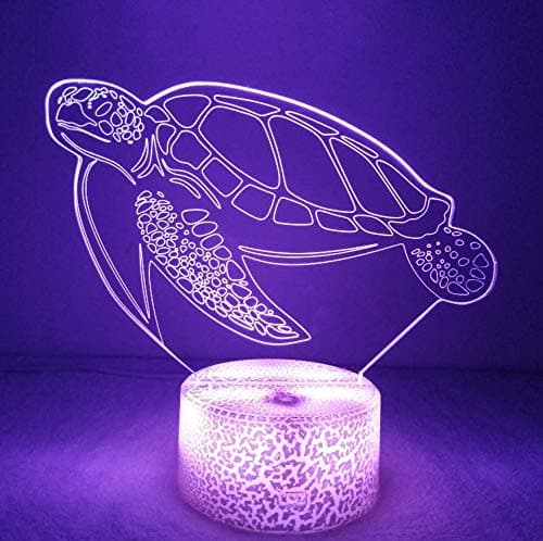 HPBN8 Ltd 3D Tortues LED Lampe Art Déco Lampe Lumières LED Décoration Lampes Touch Control 7 Couleurs Change Veilleuse USB Powered Enfants Cadeau Anniversaire Noël Cadeaux