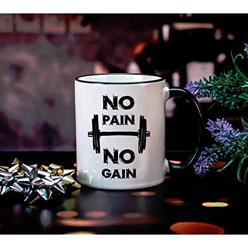 geschenke-fabrik.de Tasse avec inscription « No Pain No Gain »