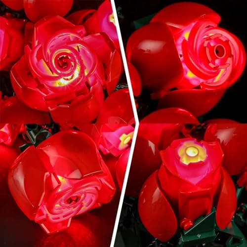 BRIKSMAX Kit d’éclairage à LED pour Lego Icons Le Bouquet de Roses - Compatible with Lego 10328 Blocs de Construction Modèle- Pas inclure l’Ensemble Lego