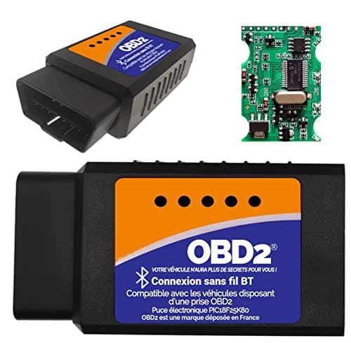 OBD2 Bluetooth + Support Francais 7/7J - LIT ET EFFACE Les Codes ERREURS en 3 Min ! Valise de Diagnostic Tous VÉHICULES - Android et iPhone - Vendeur Francais avec Support 7/7J 2024