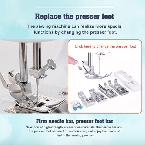 LetCart Machine à Coudre électrique pour Débutants, Machine À Coudre Automatique Électrique Avec Pédales, 12 Points Différents, Couture Automatique(Machine à Coudre + Accessoires de Couture)