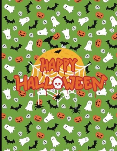 Cute lined Halloween Notebook Perfect for girls teens and women wide ruled paper 8.5 x11 inch120 pages: Halloween