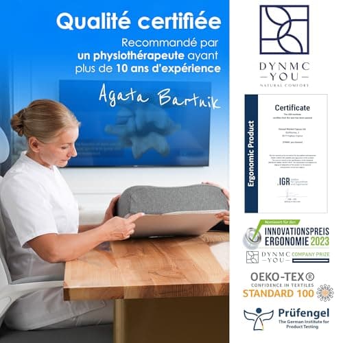 DYNMC you Confortable Coussin Rehausseur Chaise Adulte - Housse Oeko-TEX - Coussin de Chaise Epais de 13cm - Coussin Ergonomique Voiture, Fauteuil de Bureau - Coussin Siege Auto, Bureau de Gris