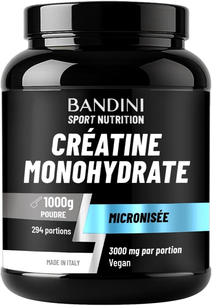 Bandini® Créatine Monohydrate Poudre 1 kg 100% Pure | Entraînement de Force