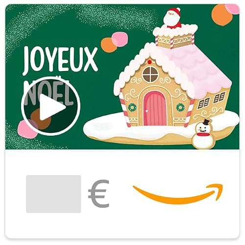 Carte cadeau Amazon.fr - Email - Joyeux Noël - Maison (animation)