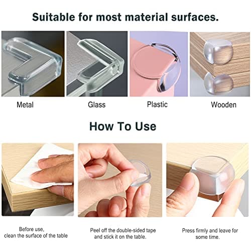 20 PCS Coin de Table Protection Bebe Protection, Protege Angle de Table avec Une Super Colle améliorée pour Tables et Coins de Meubles