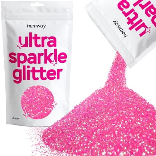 Paillettes Rose Bébé Irisé Ultra Scintillantes Paillettes Ongles Visage Festival Noël Halloween Maquillage Chunky 100g / 3.5oz