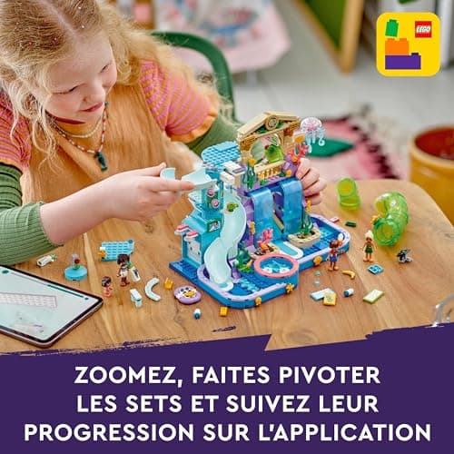 LEGO Friends Le Parc Aquatique de Heartlake City - Set de Construction - Jeu Créatif pour Les Enfants dès 8 Ans - Inclut 3 Mini-poupées, Une Micro-poupée, 3 Toboggans et Un Jacuzzi 42630