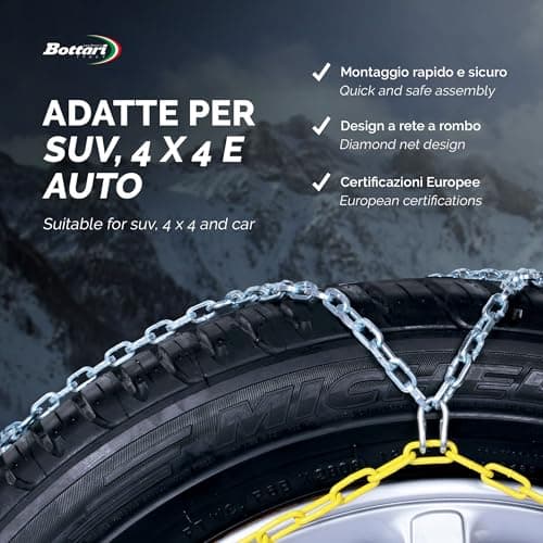 Bottari [Goodyear] 18833 "Rapid T2" Chaines à neige 9 mm, Taille 130, Compatibles ABS et ESP