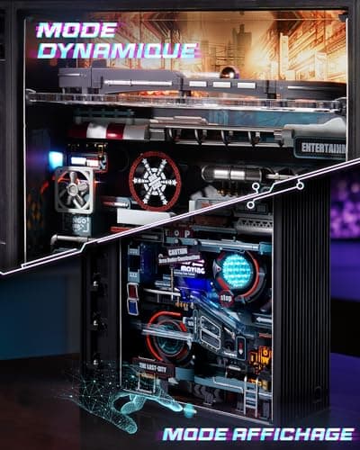 ROWOOD Circuit à Billes Monde Parallèle Kits de modélisme électrique pour adultes et enfants à construire, Puzzle 3D avec LED, Cyberpunk Miniature Ville avec Multi-Combinaison, Cadeau créatif pour lui