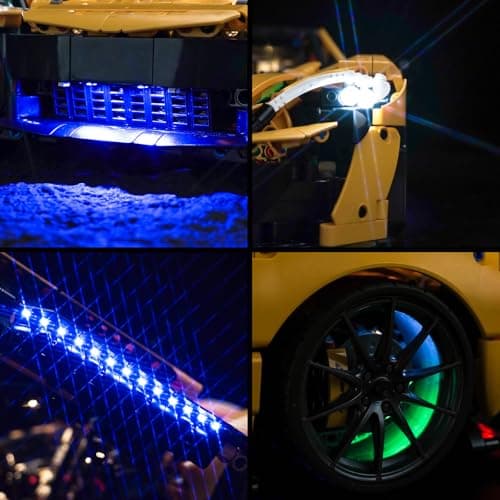 Kit d'éclairage à distance compatible avec Lego Technic McLaren P1 (pas de modèle) - Kit d'éclairage LED compatible avec 42172 McLaren P1 - Jouet créatif