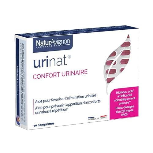 Laboratoire NaturAvignon Urinat | Inconforts urinaire et intime | Cranberry, Hibiscus et Orthosiphon | 36 mg de PACs | Efficacité prouvée scientifiquement | Fabriqué en France | 30 comprimés (15jours)