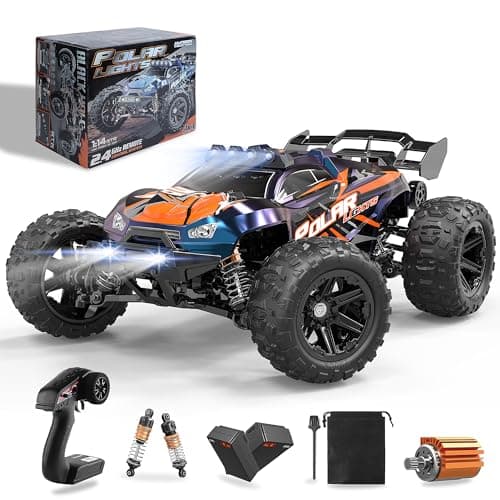 Herenear Voiture Télécommandée, 1/14 40 Km/h Voiture Télécommandée Tout Terrain, Voiture Radiocommandée Adulte, 2,4 GHz Monster Truck Telecommande, Voiture Rc Electrique Jouet pour Adultes et Enfants
