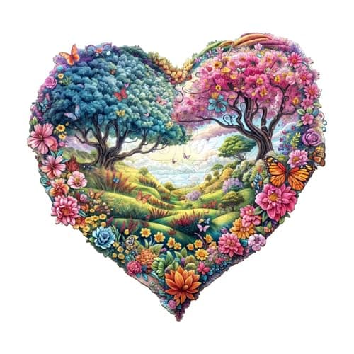 Blumuze Puzzle Bois Adulte, Le Jardin De l'amour Puzzle en Bois Animaux, Puzzles en Bois Animal Unique pour Adulte, Love Garden World Wooden Puzzles 300pcs-L-34 * 32.7cm